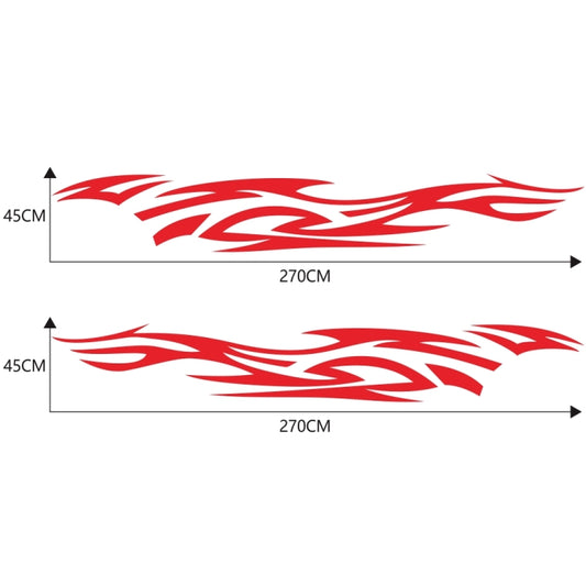 2 PCS/Set D-521 Fire Totem Pattern Car Modified Decorative Sticker(Red) by buy2fix