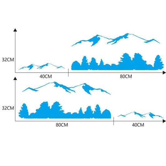 2 PCS/Set D-684 Mountain Totem Pattern Car Modified Decorative Sticker(Blue) by buy2fix