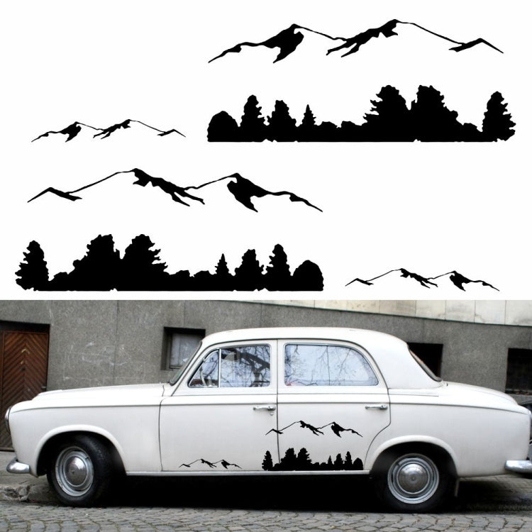 2 PCS/Set D-684 Mountain Totem Pattern Car Modified Decorative Sticker(Black) by buy2fix