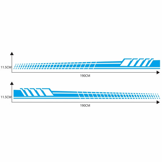 2 PCS/Set D-707 Striped Totem Pattern Car Modified Decorative Sticker(Blue) by buy2fix