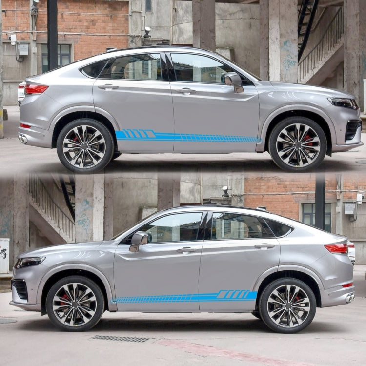 2 PCS/Set D-707 Striped Totem Pattern Car Modified Decorative Sticker(Blue) by buy2fix