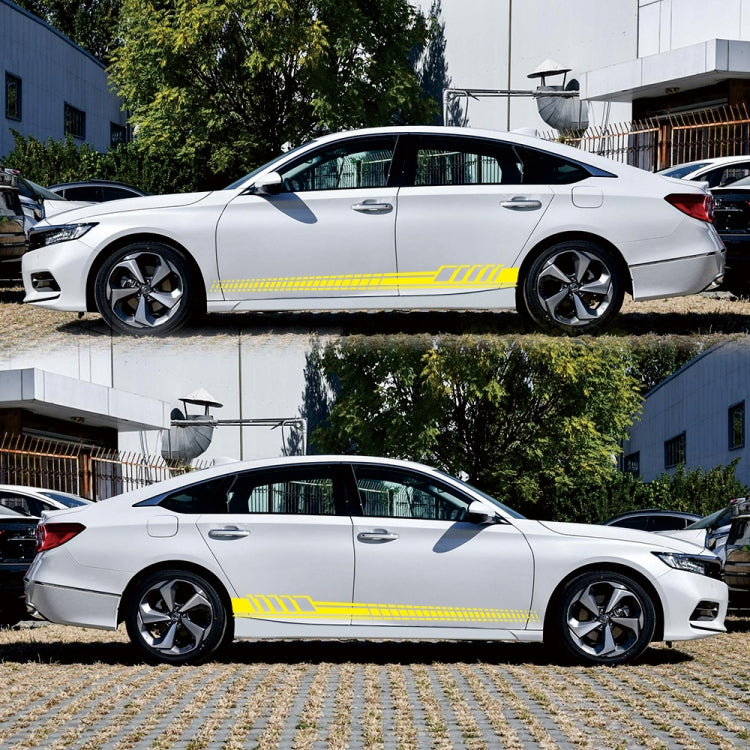 2 PCS/Set D-707 Striped Totem Pattern Car Modified Decorative Sticker(Yellow) by buy2fix