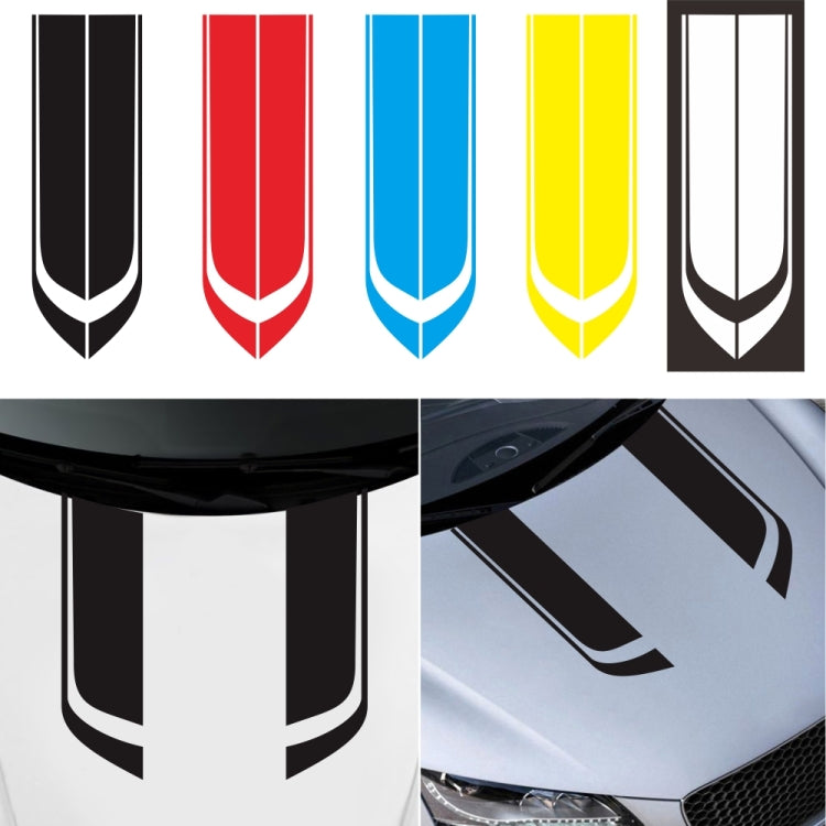 D-711 Stripe Pattern Car Modified Hood Decorative Sticker(Black) by buy2fix