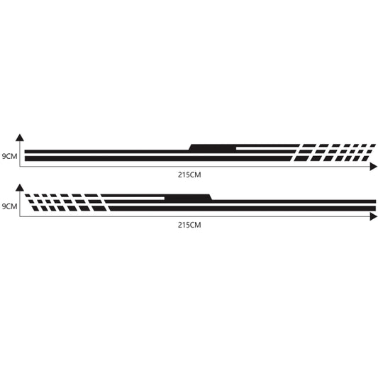 D-730 Stripe Pattern Car Modified Decorative Sticker(Black) by buy2fix