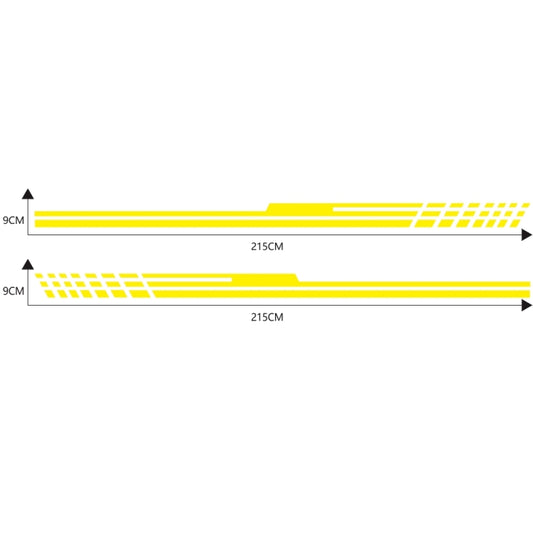 D-730 Stripe Pattern Car Modified Decorative Sticker(Yellow) by buy2fix