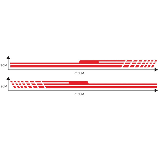 D-730 Stripe Pattern Car Modified Decorative Sticker(Red) by buy2fix