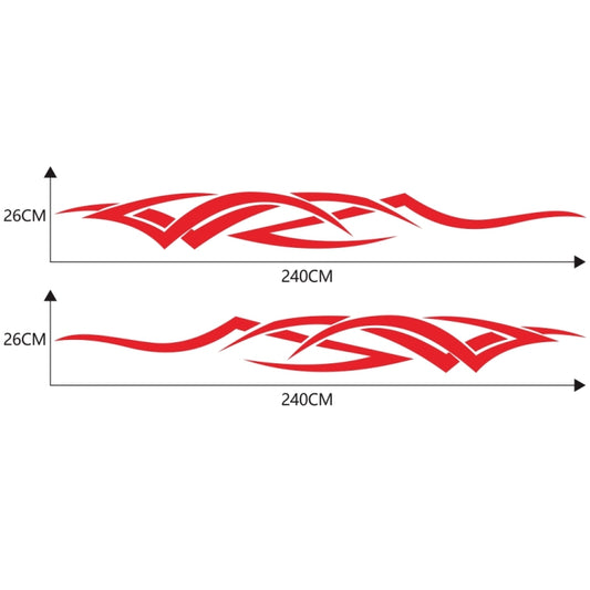 2 PCS/Set D-731 Totem Pattern Car Modified Decorative Sticker(Red) by buy2fix