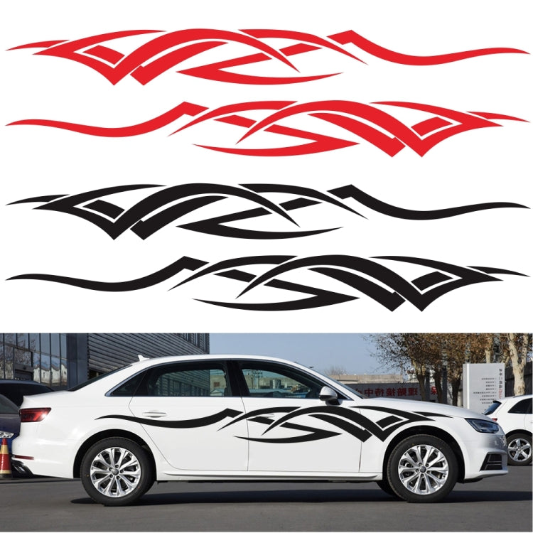 2 PCS/Set D-731 Totem Pattern Car Modified Decorative Sticker(Black) by buy2fix