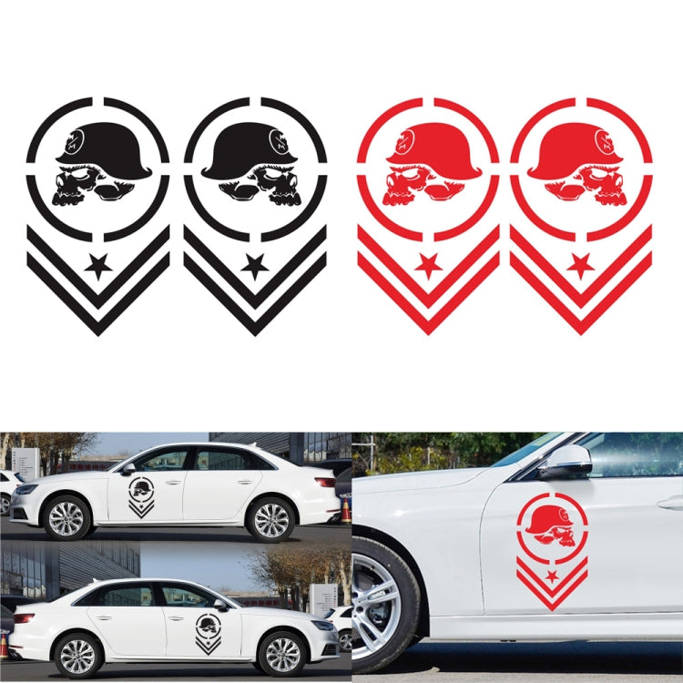 2 PCS/Set D-739 Skull Pattern Car Modified Decorative Sticker(Blue) by buy2fix