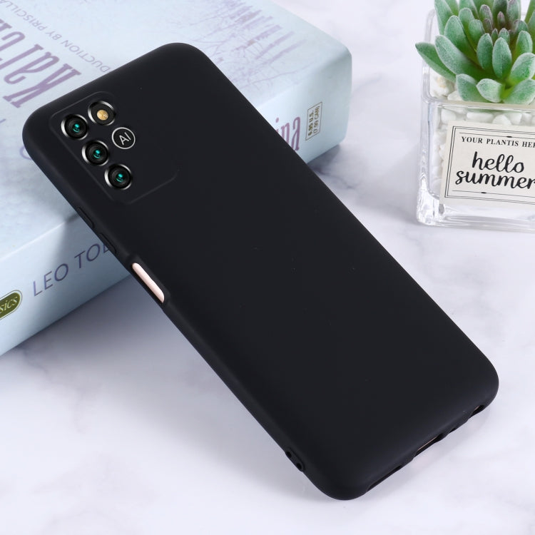 For ZTE V30 Vita Pure Color Liquid Silicone Shockproof Full Coverage Phone Case(Black) by buy2fix