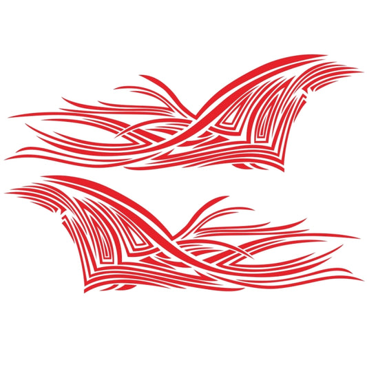 2 PCS/Set D-752 Lines Pattern Car Modified Decorative Sticker(Red) by buy2fix