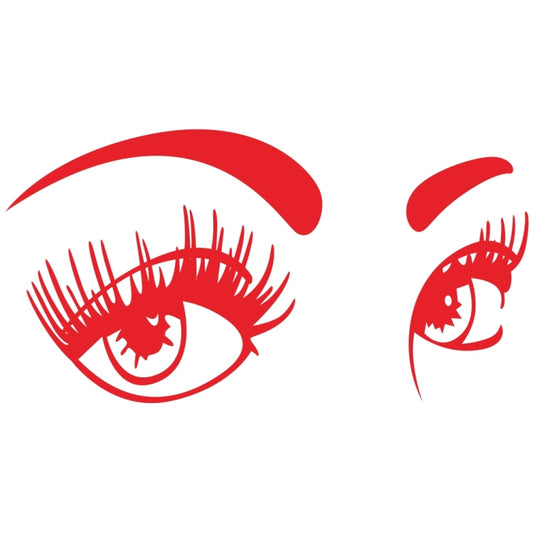 D-821 Beauty Eyes Pattern Car Modified Decorative Sticker(Red) by buy2fix