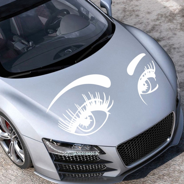 D-821 Beauty Eyes Pattern Car Modified Decorative Sticker(White) by buy2fix