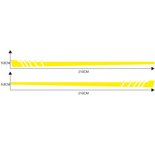 2 PCS/Set D-854 Stripe Pattern Car Modified Decorative Sticker(Yellow) by buy2fix