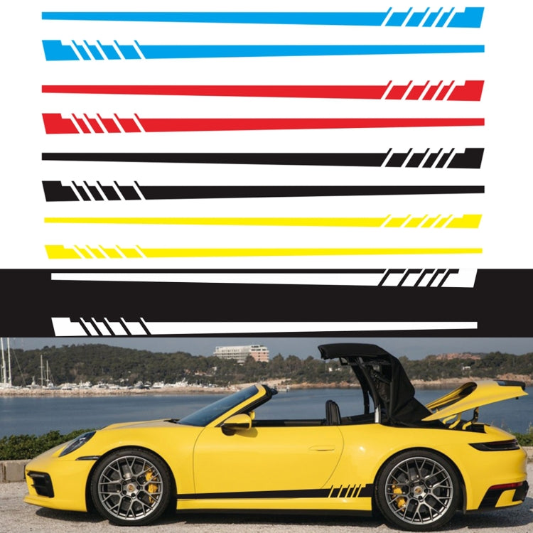 2 PCS/Set D-854 Stripe Pattern Car Modified Decorative Sticker(Yellow) by buy2fix