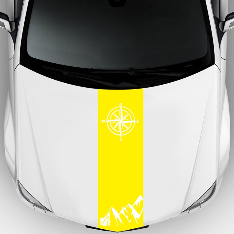 D-864 Compass Pattern Car Modified Decorative Sticker(Yellow) by buy2fix