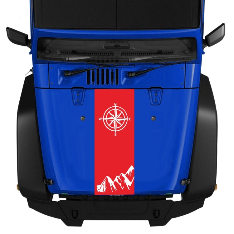 D-864 Compass Pattern Car Modified Decorative Sticker(Red) by buy2fix