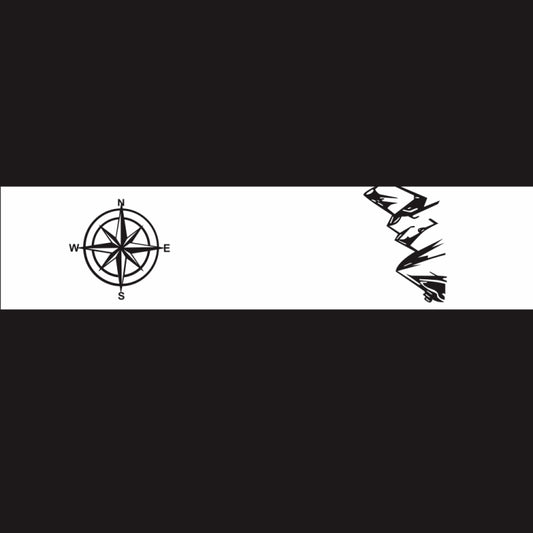 D-864 Compass Pattern Car Modified Decorative Sticker(White) by buy2fix