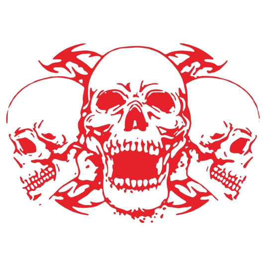 D-923 Three Skulls Pattern Car Modified Decorative Sticker(Red) by buy2fix
