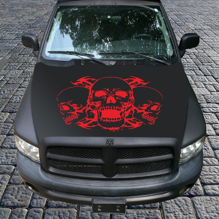 D-923 Three Skulls Pattern Car Modified Decorative Sticker(Red) by buy2fix