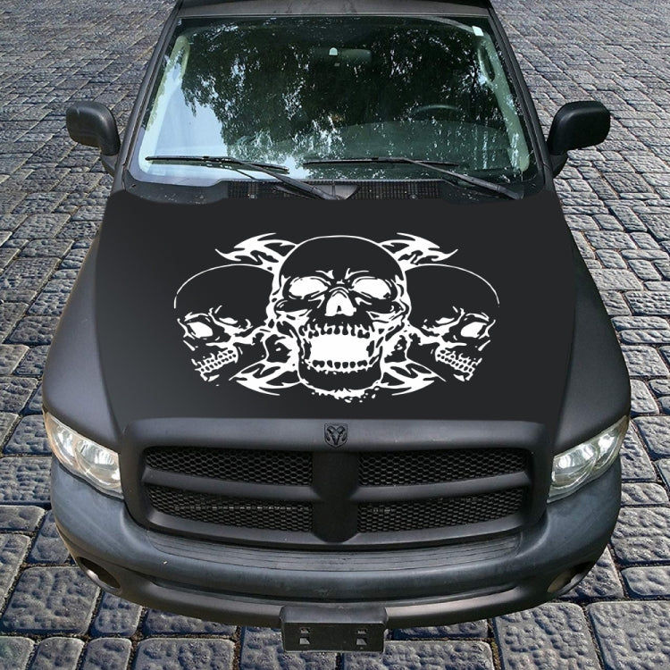D-923 Three Skulls Pattern Car Modified Decorative Sticker(White) by buy2fix
