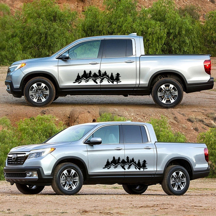 2 PCS/Set D-924 Mountain Woods Pattern Car Modified Decorative Sticker(Black) by buy2fix