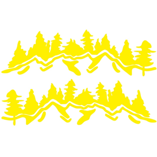 2 PCS/Set D-924 Mountain Woods Pattern Car Modified Decorative Sticker(Yellow) by buy2fix