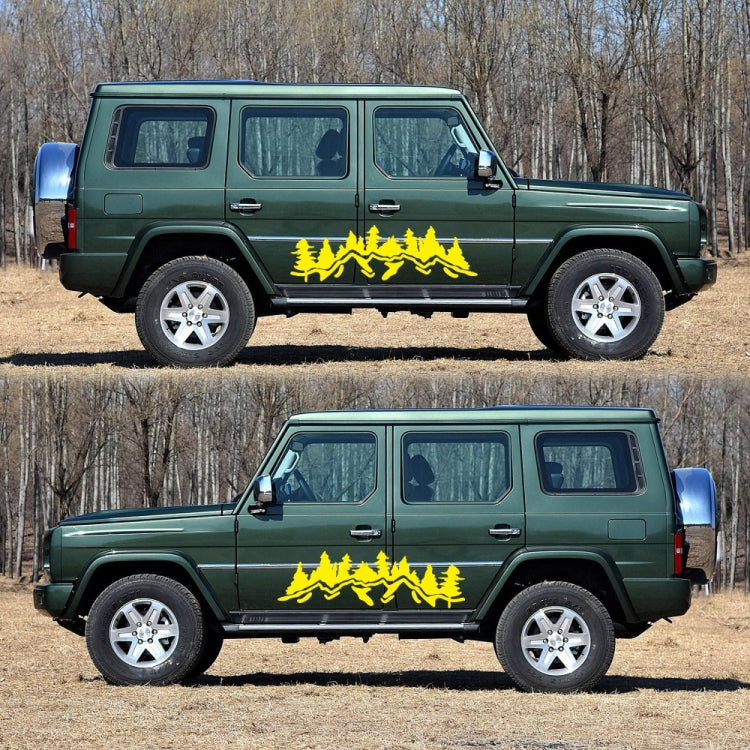 2 PCS/Set D-924 Mountain Woods Pattern Car Modified Decorative Sticker(Yellow) by buy2fix