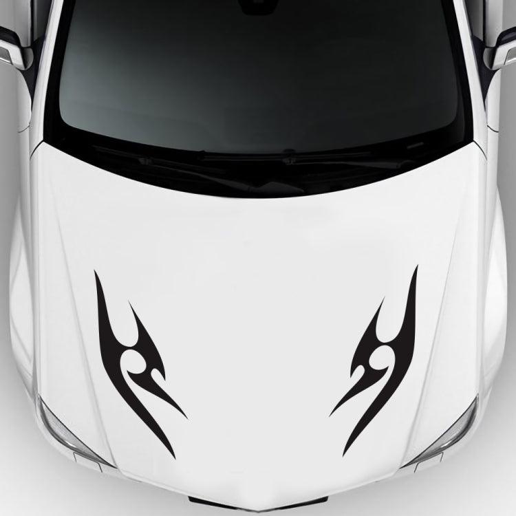 2 PCS/Set D-925 Flame Pattern Car Modified Decorative Sticker(Black) by buy2fix