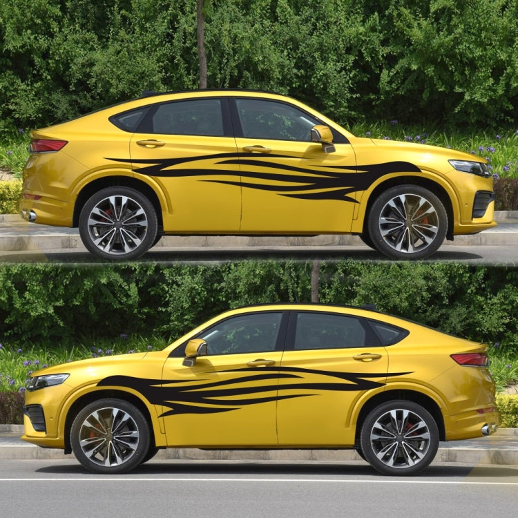 2 PCS/Set D-926 Fire Totem Pattern Car Modified Decorative Sticker(Black) by buy2fix