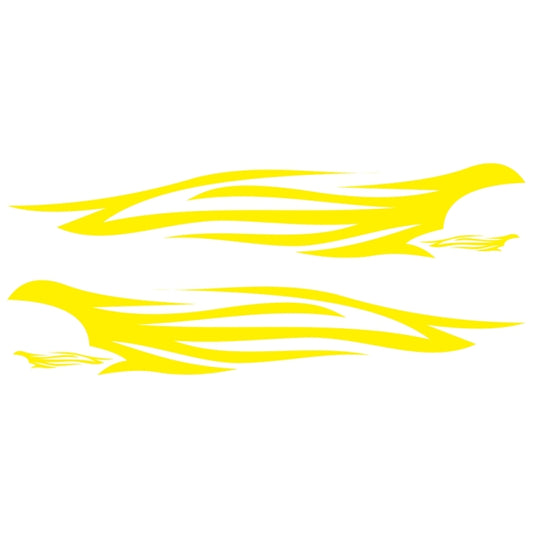 2 PCS/Set D-926 Fire Totem Pattern Car Modified Decorative Sticker(Yellow) by buy2fix