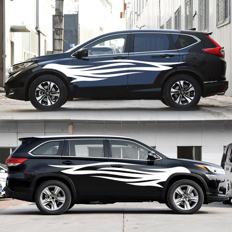 2 PCS/Set D-926 Fire Totem Pattern Car Modified Decorative Sticker(White) by buy2fix