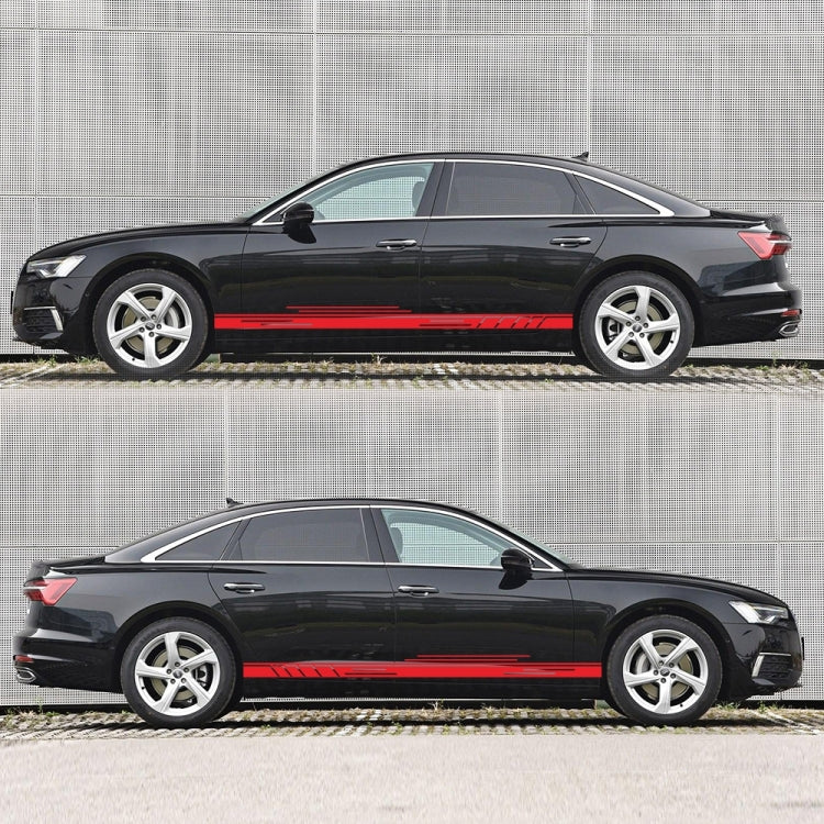 2 PCS/Set D-932 Stripe Pattern Car Modified Decorative Sticker(Red) by buy2fix