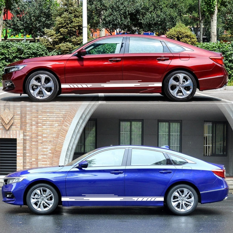 2 PCS/Set D-932 Stripe Pattern Car Modified Decorative Sticker(White) by buy2fix