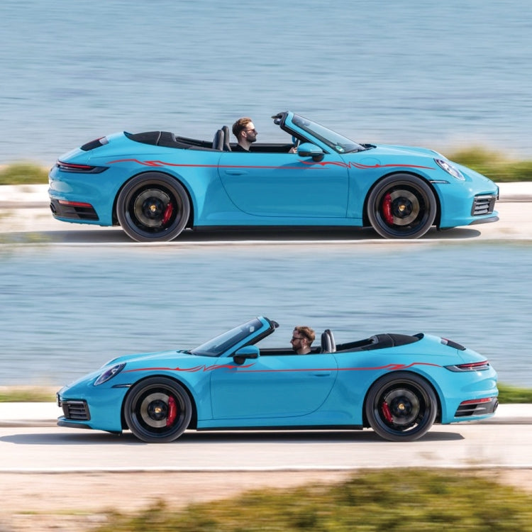 2 PCS/Set D-933 Lightning Pattern Car Modified Decorative Sticker(Red) by buy2fix