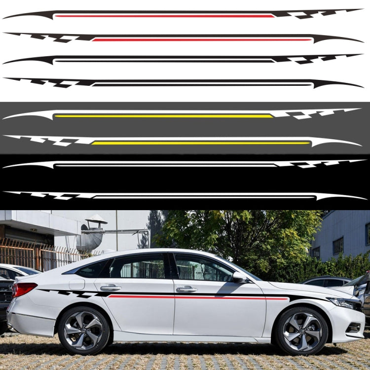 2 PCS/Set D-934 Waistline Pattern Car Modified Decorative Sticker(Black) by buy2fix