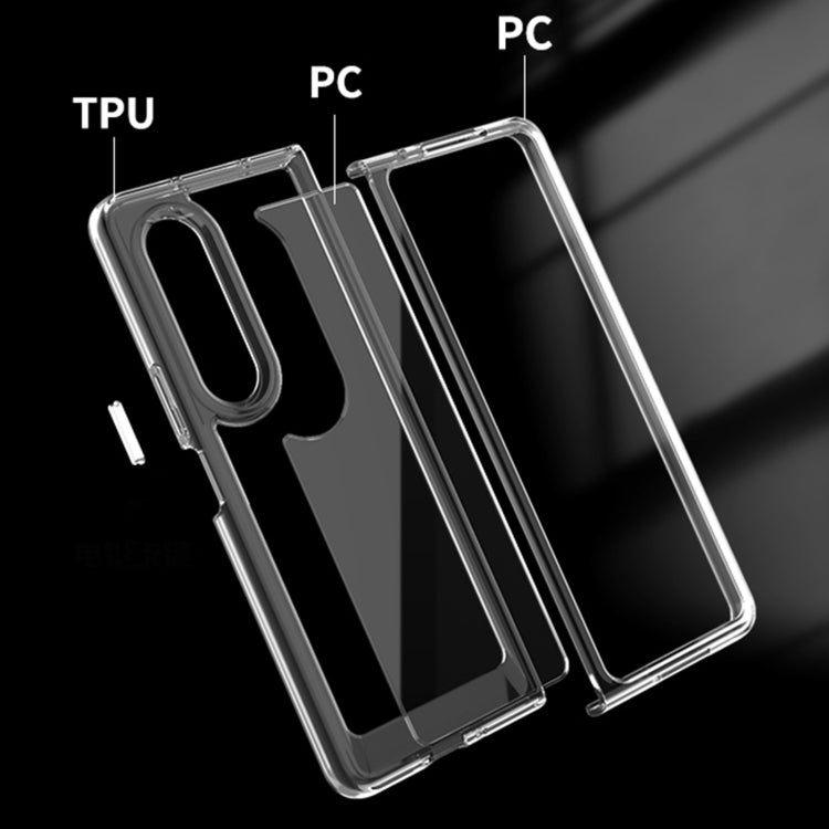 For Samsung Galaxy Z Fold4 Scratchproof TPU + PC Protective Case(Transparent) by buy2fix