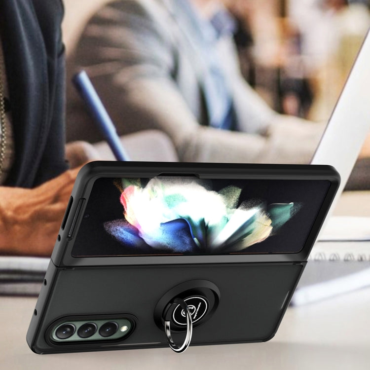 For Samsung Galaxy Z Fold4 Q Shadow 1 Series TPU + PC Holder Phone Case(Sky Blue) by buy2fix