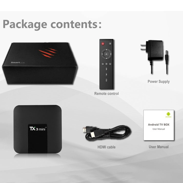 TX3 mini+ Android 11.0 Smart TV Box, Amlogic S905W2 Quad Core, Memory:4GB+64GB, 2.4GHz / 5GHz WiFi(UK Plug) by buy2fix