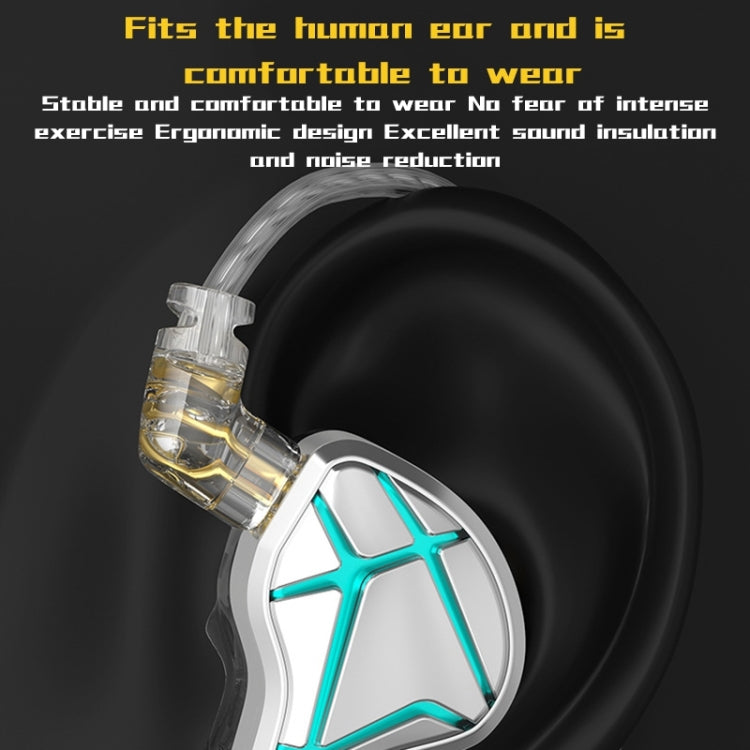 KZ-ESX 12MM Dynamic Subwoofer Sports In-Ear HIFI Headphones,Length: 1.2m(Without Microphone) by KZ