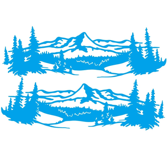 2 PCS/Set D-957 Mountains Pattern Car Modified Decorative Sticker(Blue) by buy2fix