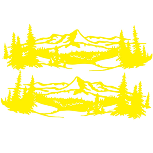 2 PCS/Set D-957 Mountains Pattern Car Modified Decorative Sticker(Yellow) by buy2fix