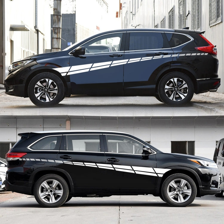 2 PCS/Set D-961 Checkered Flag Pattern Car Modified Decorative Sticker(White) by buy2fix