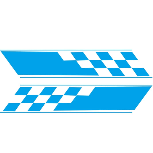 2 PCS/Set D-962 Checkered Flag Pattern Car Modified Decorative Sticker(Blue) by buy2fix