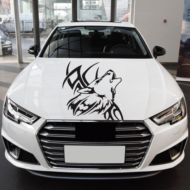 D-967 Wolf Tribe Pattern Car Modified Decorative Sticker(Black) by buy2fix