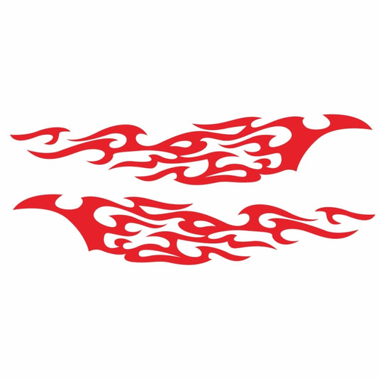 2 PCS/Set D-969 Flame Pattern Car Modified Decorative Sticker(Red) by buy2fix