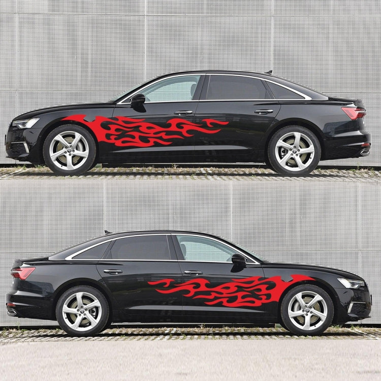 2 PCS/Set D-969 Flame Pattern Car Modified Decorative Sticker(Red) by buy2fix