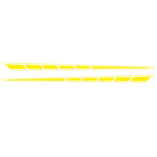 2 PCS/Set D-970 Checkered Flag Pattern Car Modified Decorative Sticker(Yellow) by buy2fix