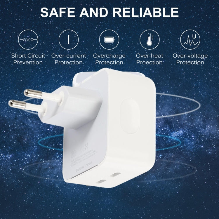 PD 50W Dual USB-C / Type-C Ports Charger(EU Plug) by buy2fix