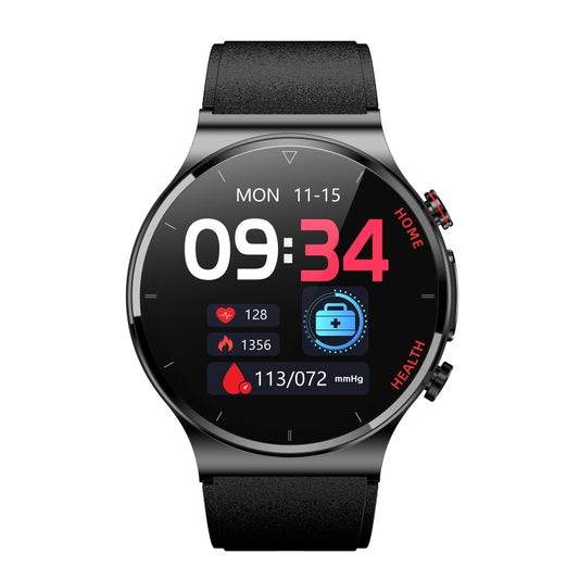 E300 1.32 Inch Screen TPU Watch Strap Smart Health Watch Supports Body Temperature Monitoring, ECG monitoring blood pressure(Black) by buy2fix
